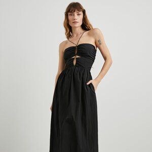 Rails Sylvia Maxi Dress, black, size Medium (6-8)